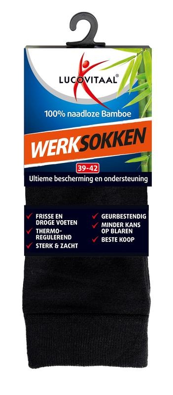 Lucovitaal Lucovitaal Bamboo Walking-Arbeitssportsocken Größe 39-42 (1 Paar)
