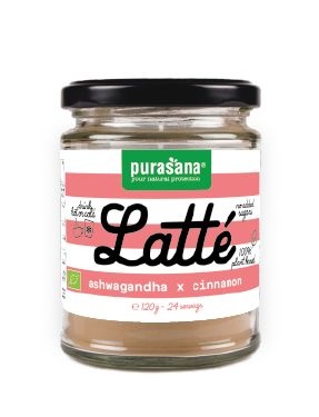 Purasana Latte Ashwagandha Zimt vegan bio (120 Gramm)