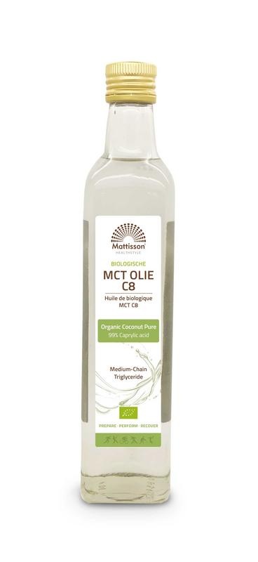 Mattisson MCT-Öl C8 - Kokos rein - 99 % Caprylsäure bio (500 Ml)
