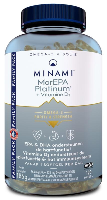 Minami Minami MorEPA Platin + Vitamin D3 (120 Kapseln)