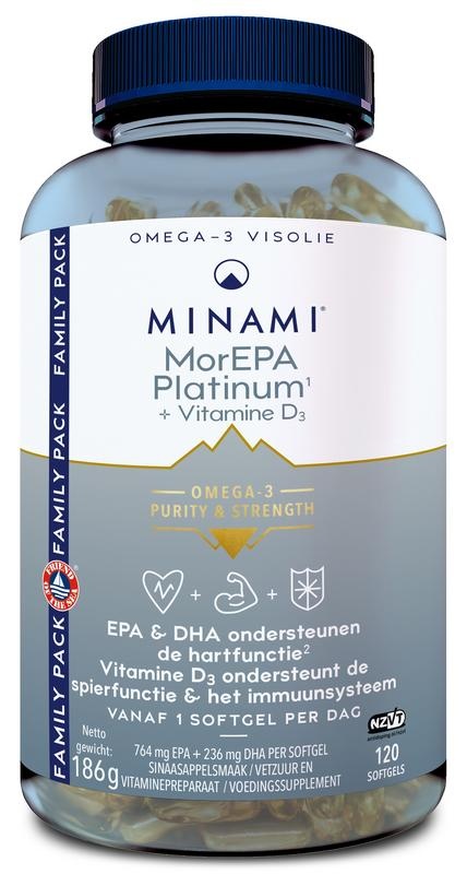 Minami Minami MorEPA Platin + Vitamin D3 (120 Caps)