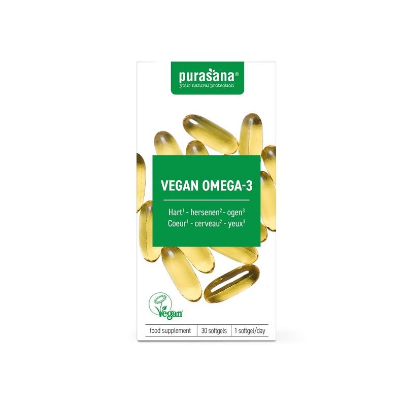 Purasana Veganes Omega-3-Algenöl (30 Caps)