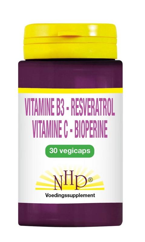 NHP Vit B3 ResveratRol Vitamin C Bioperin (30 VCaps)