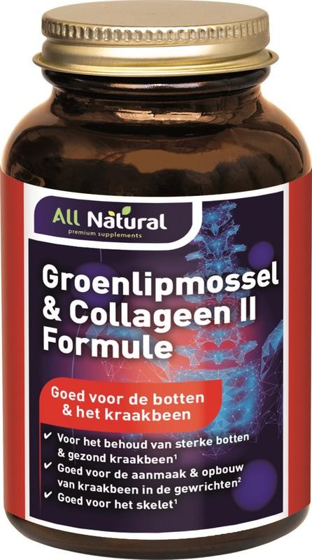 All Natural Ganz natürliche Grünlippmuschel- und Kollagen-II-Formel (60 Tab)