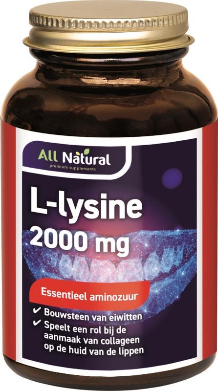 All Natural Ganz natürliches L-Lysin 2000 mg (100 Tabletten)