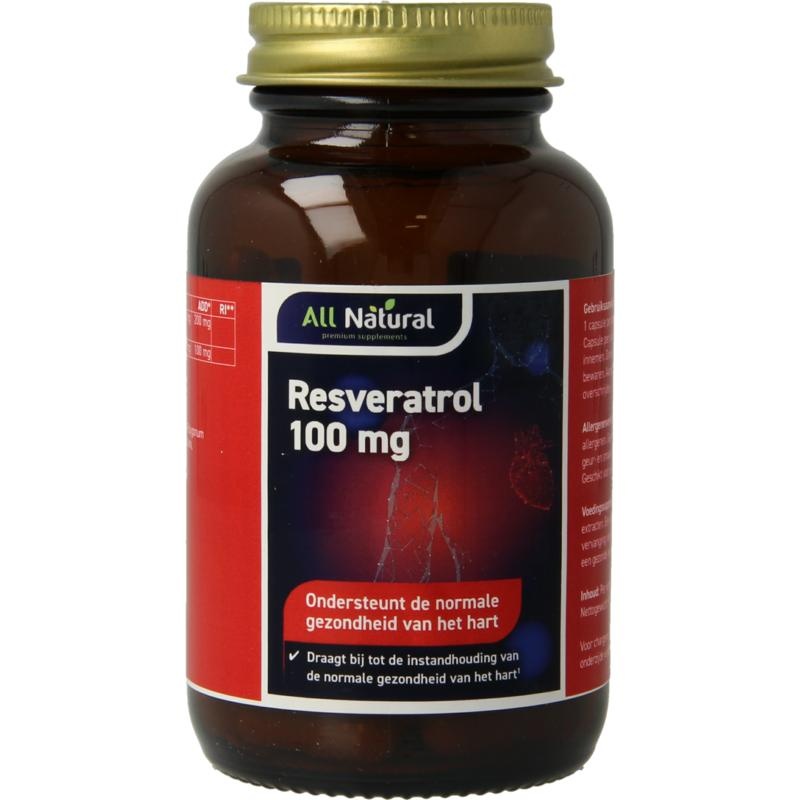 All Natural Ganz natürliches ResveratRol 100 mg (60 Caps)