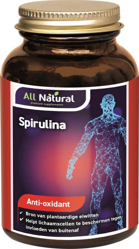 All Natural Ganz natürliche Spirulina 580 mg (200 Tab)