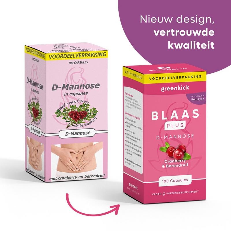 Greenkick D-Mannose Cranberry & Bärentraube (100 Caps)