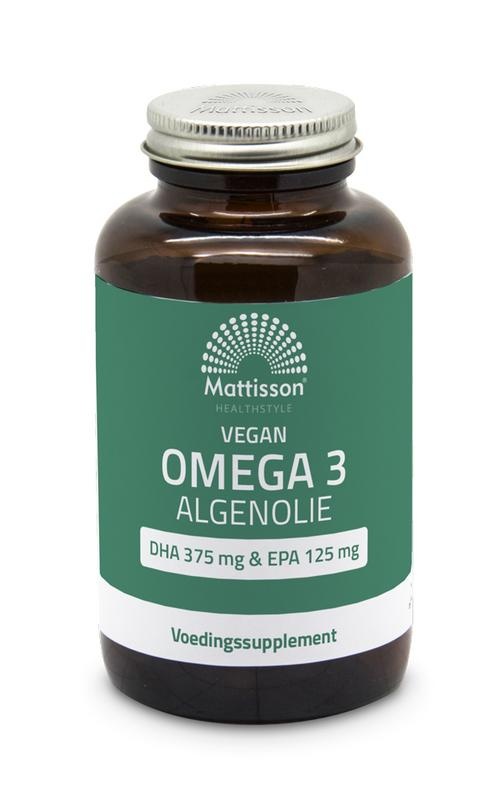 Mattisson Veganes Omega-3-Algenöl DHA 375 mg EPA 125 mg (120 Caps)