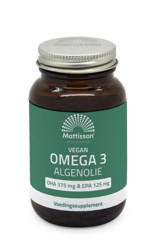 Mattisson Veganes Omega-3-Algenöl DHA 375 mg EPA 125 mg (60 Caps)