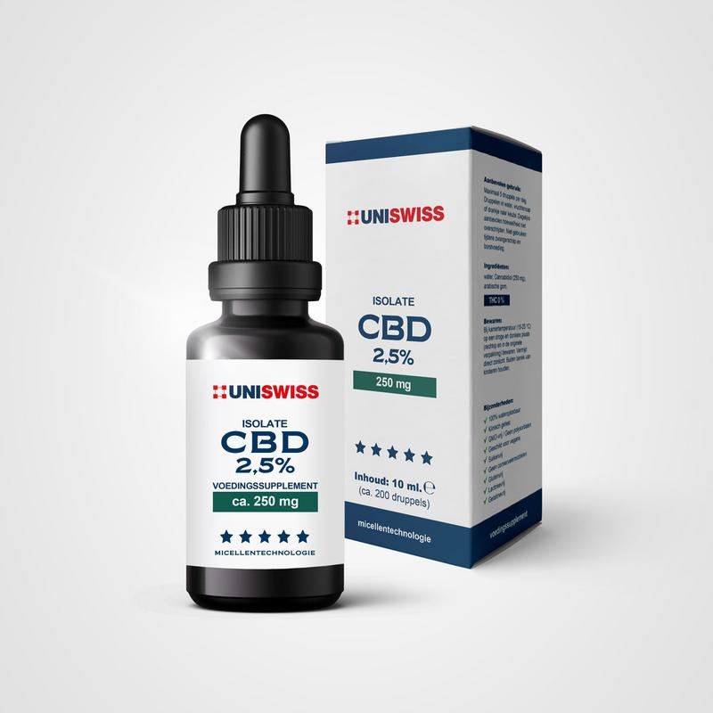 Uniswiss Uniswiss CBD-Isolat 2,5 % (wasserlöslich) (10 Ml)