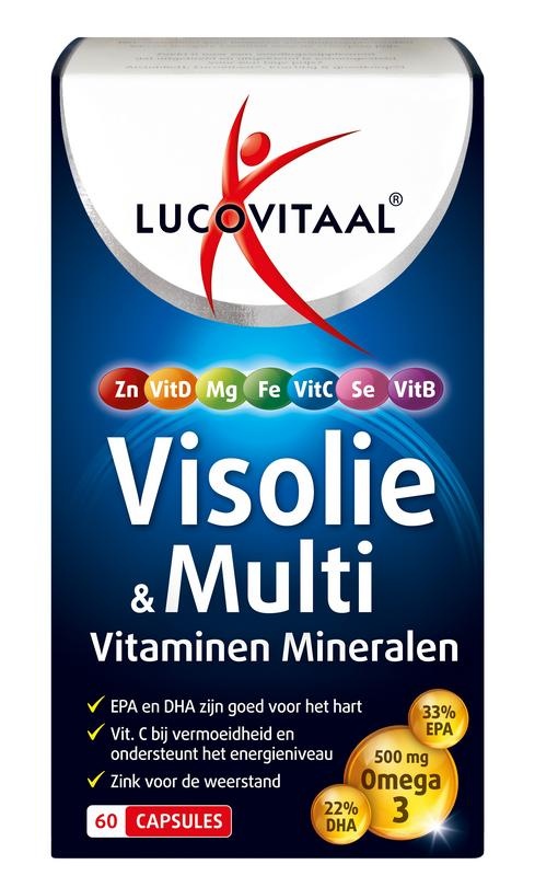 Lucovitaal Fischöl und Multivitaminmineralien (60 Caps)