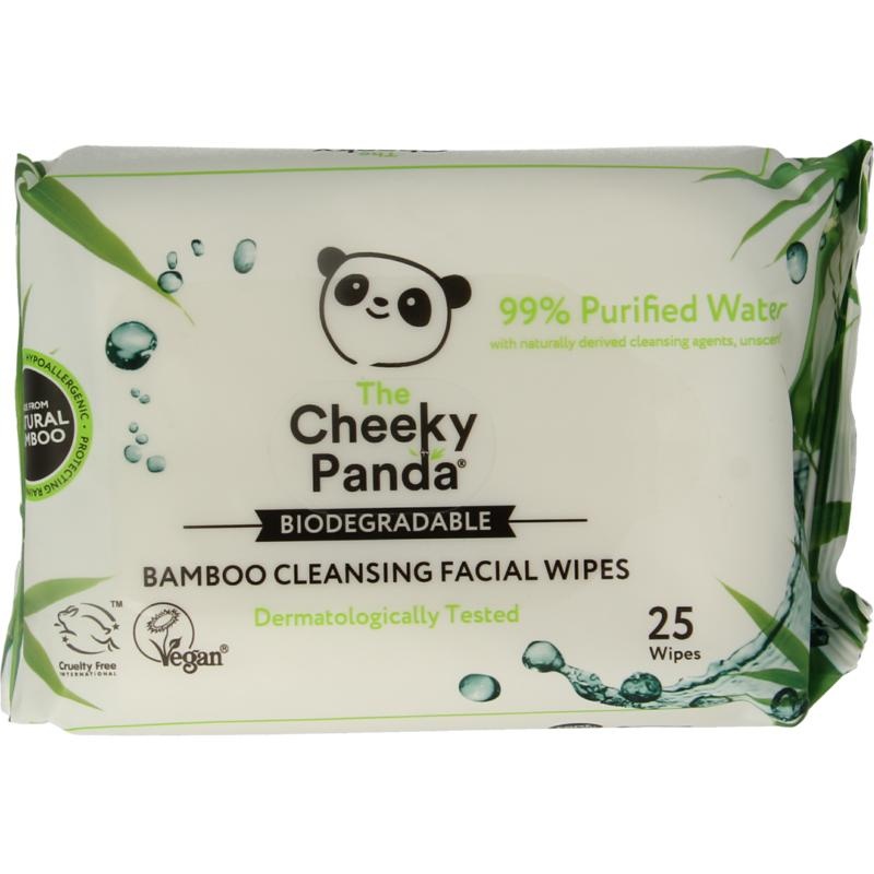 The Cheeky Panda Bamboo Gesichtsreinigungstücher parfümfrei (25 Stück)