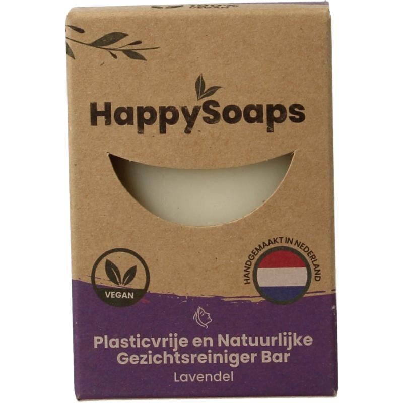 Happysoaps Happysoaps Gesichtsreinigungsriegel Lavendel (70 Gramm)