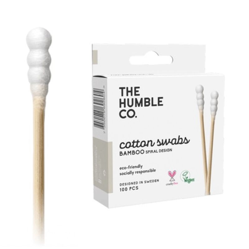 The Humble Co Wattestäbchen Spirale - weiß (100 Stück)