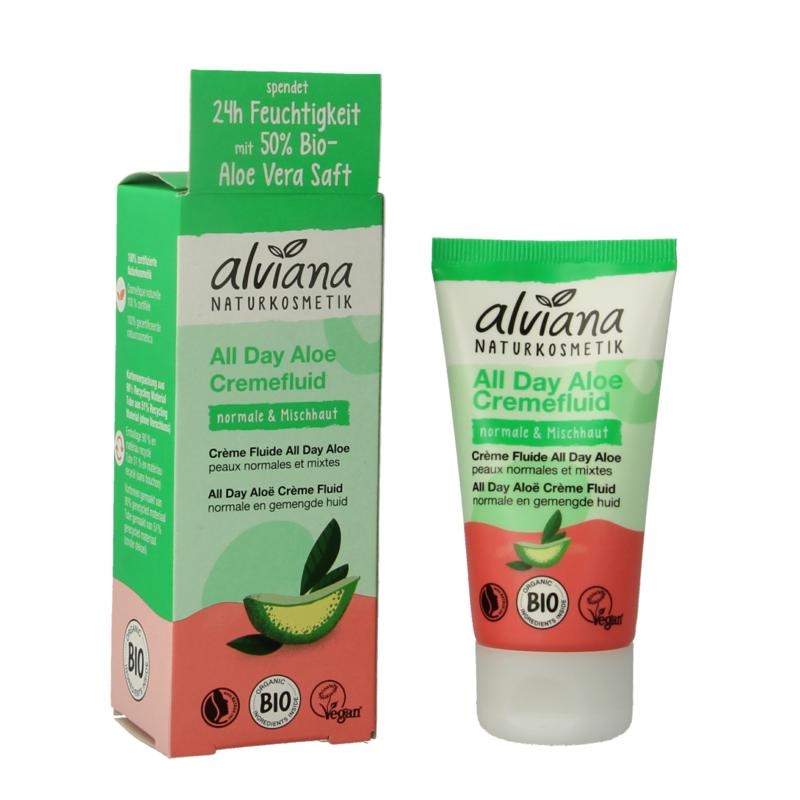 Alviana Ganztägige Aloe-Cremeflüssigkeit (50 Ml)