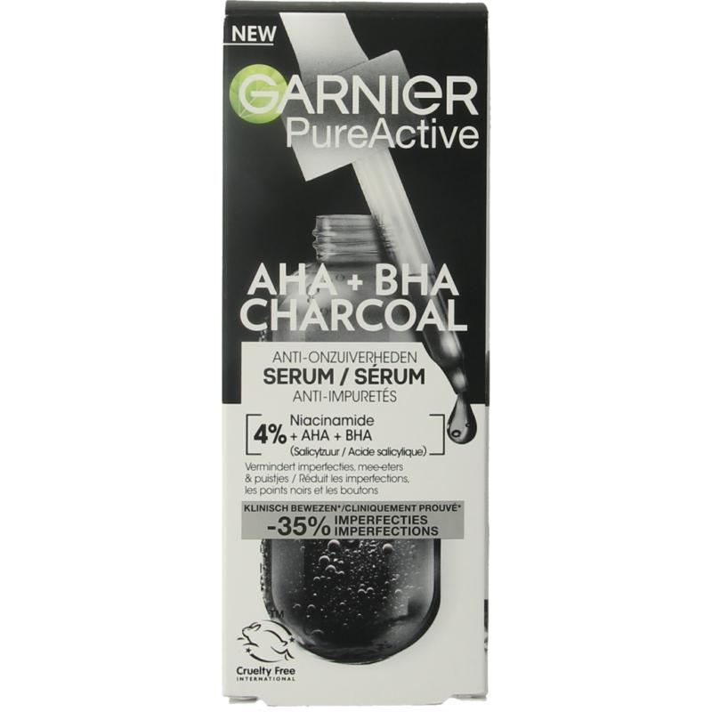 Garnier PureActive AHA + BHA Aktivkohleserum (30 Ml)