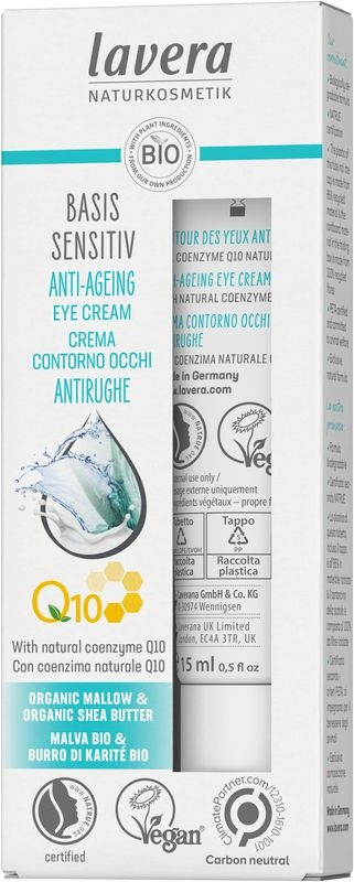 Lavera Lavera Basis Q10 Augencreme EN-IT (15 Milliliter)