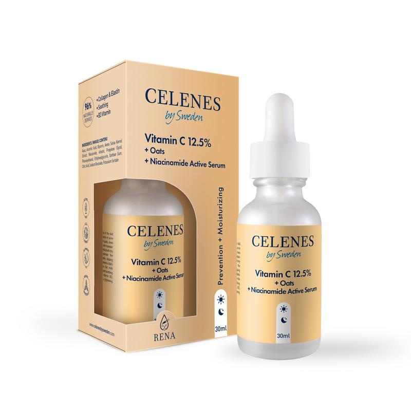 Celenes Active Serum Vitamin C 12,5 % + Hafer + Niacinamid (30 Ml)