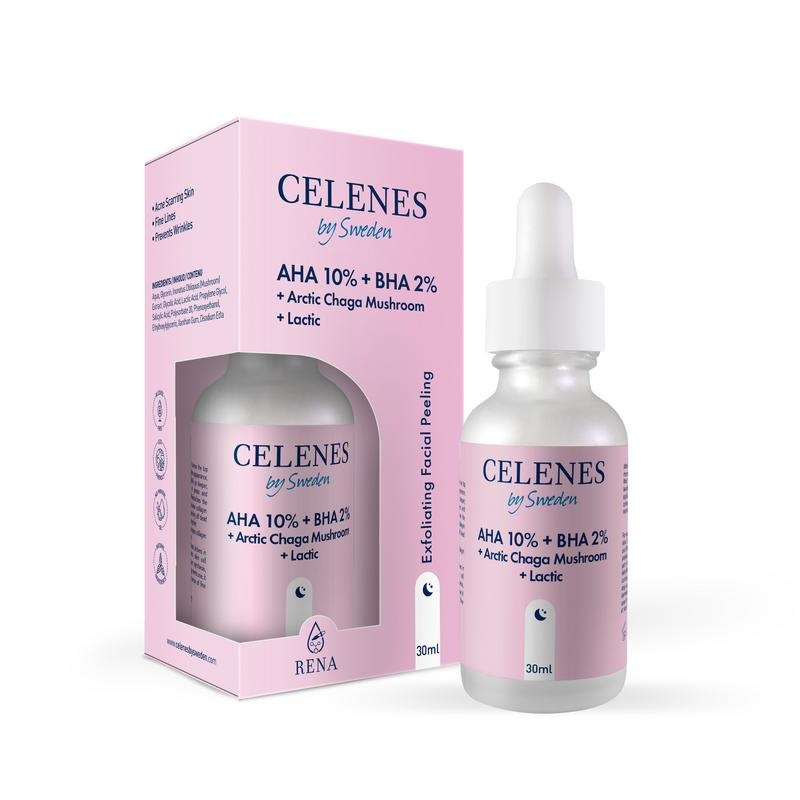 Celenes Gesichtspeeling AHA 8 % + BHA 2 % + Milchsäure + Arctc-Ch (30 Ml)