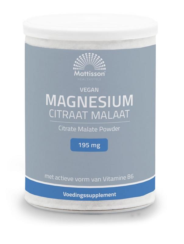 Mattisson Magnesiumcitratmalat mit aktiver Form Vit. b6 (125 Gramm)