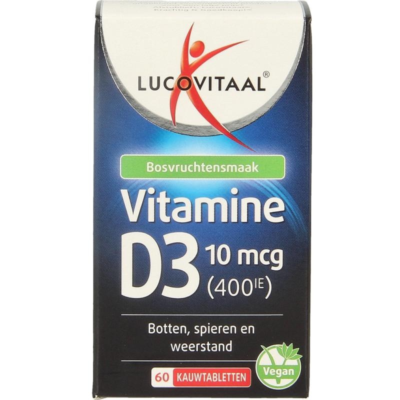 Lucovitaal Vitamin D3 10µg (400IE) vegan (60 Kautab)