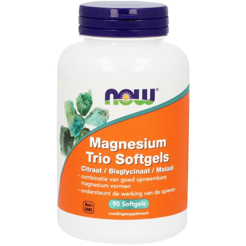 NOW Magnesium Trio Softgels (90 Softgels)