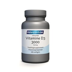 Nova Vitae Vitamin D3 3000/75µg (180 Caps)
