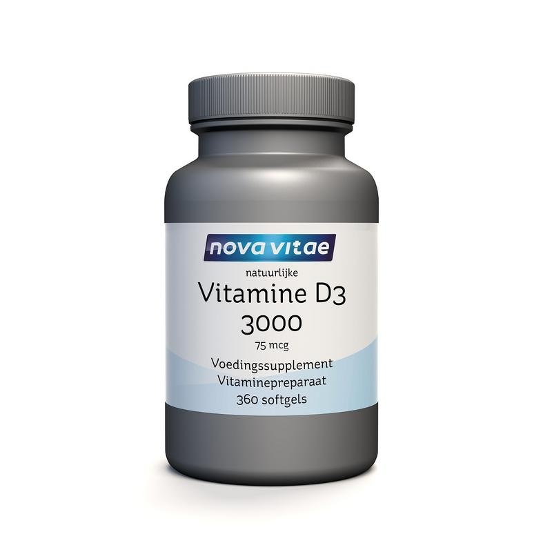 Nova Vitae Nova Vitae Vitamin D3 3000/75µg (360 Caps)