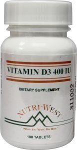 Nutri West Nutri West Vitamin D3 400 (100 Tab)