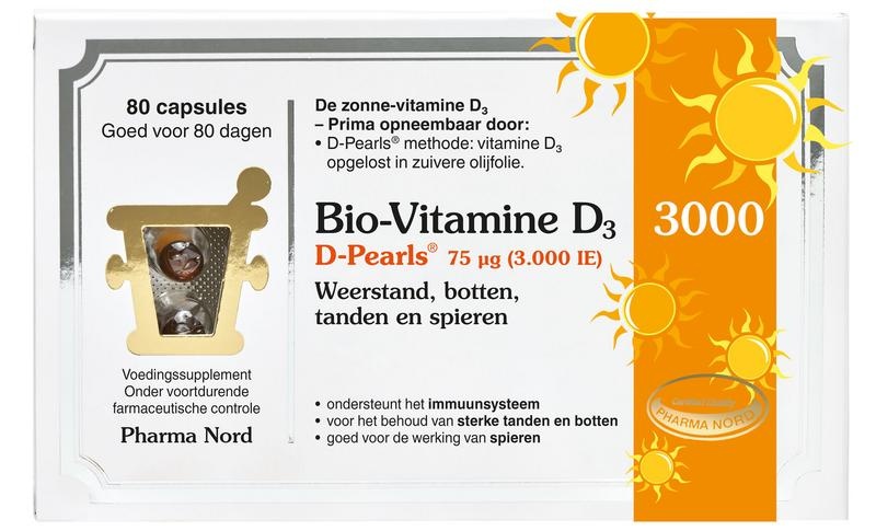 Pharma Nord Bio-Vitamin D3 3000IE D Perlen (80 Caps)