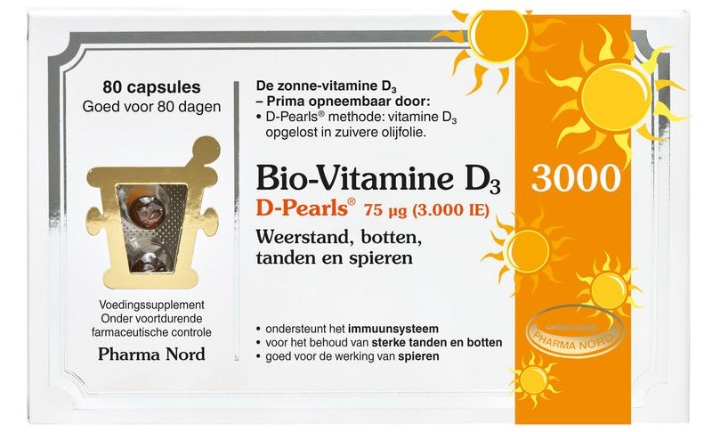 Pharma Nord Pharma Nord Bio-Vitamin D3 3000IE D Perlen (80 Kapseln)