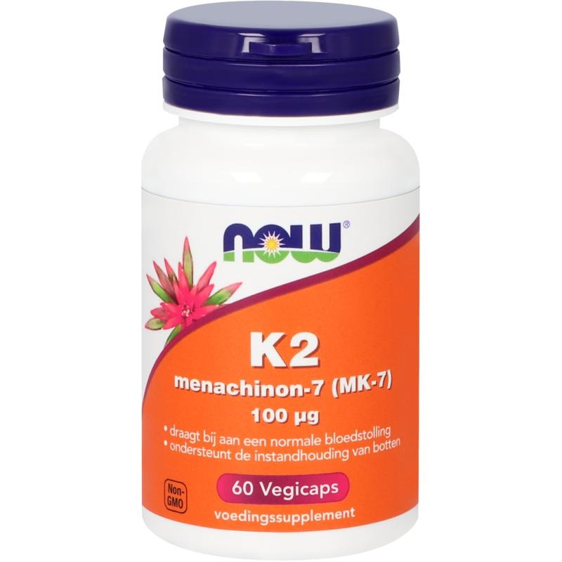 NOW K2 Menachinon-7 (MK-7) 100 Âµg (60 VCaps)