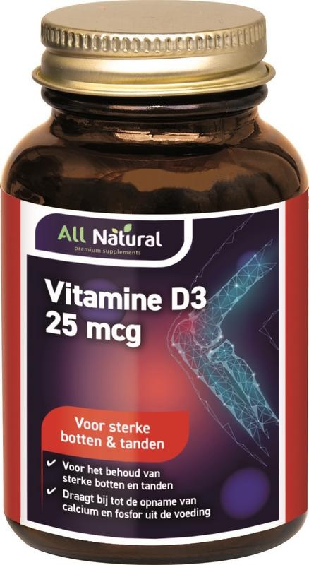 All Natural Ganz natürliches Vitamin D3 25µg (90 Caps)