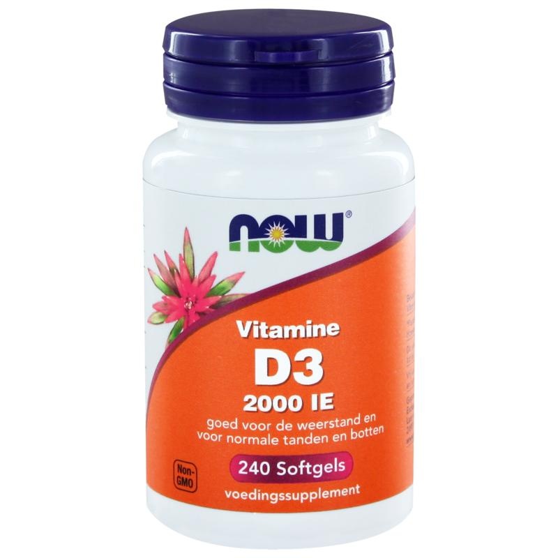 NOW NOW Vitamin D3 2000IE (240 Caps)