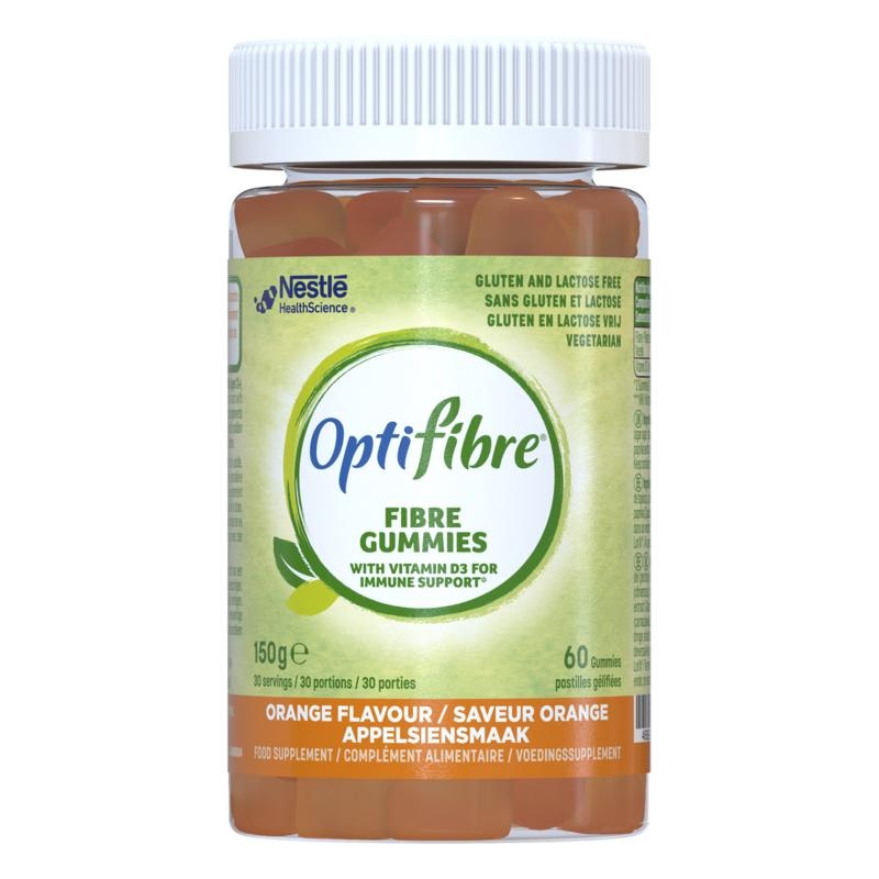 Optifibre Optifibre Optifibre Gummibonbons mit Vitamin D3 Orange (60 Gummibonbons)