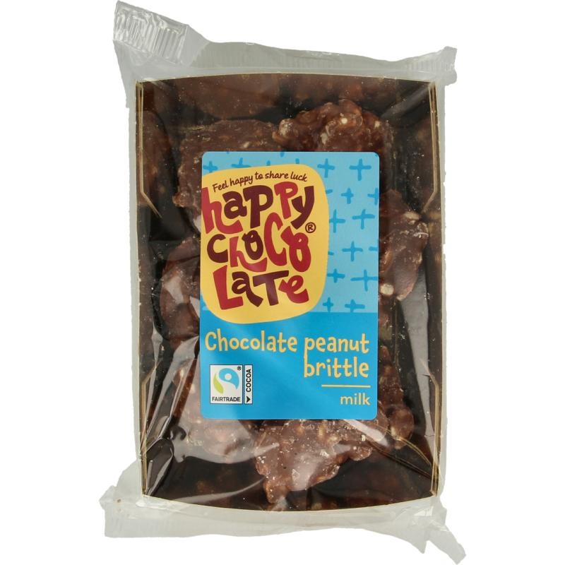 Happy Chocolate Schokoladen-Erdnuss-Rock-Milch Bio (150 Gramm)