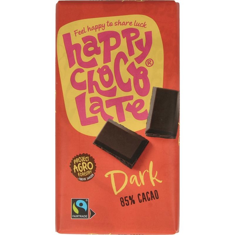 Happy Chocolate Dark 85 % Bio (200 Gramm)