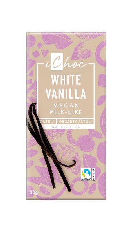 Ichoc Weiße Vanille vegan bio (80 Gramm)