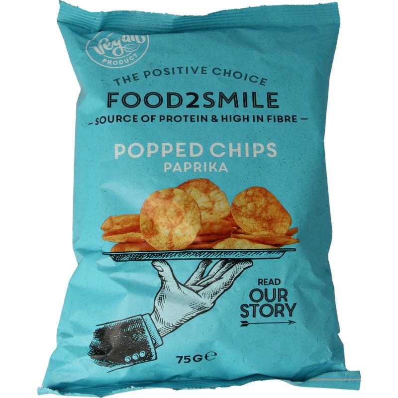 Food2Smile Food2Smile Popped Chips Paprika (75 Gramm)