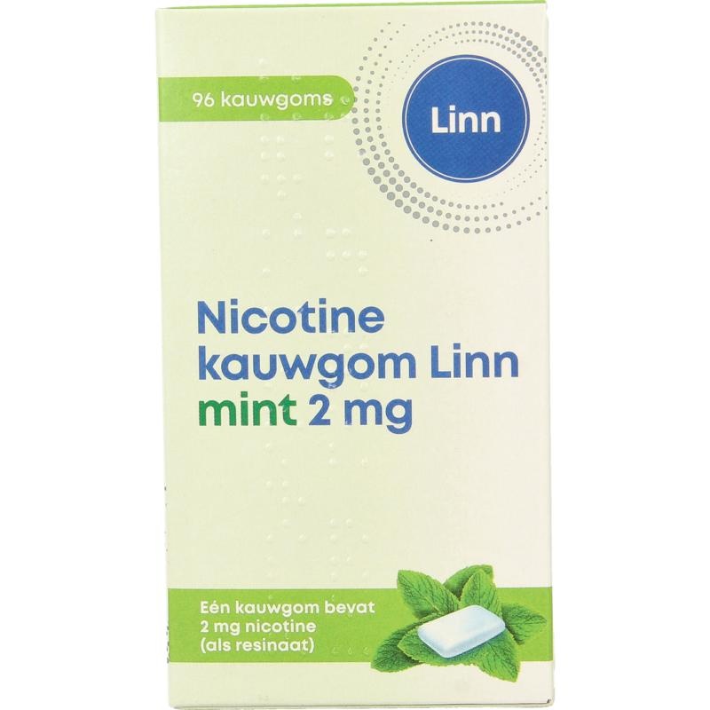 Linn Nikotin-Kaugummi 2 mg Minze (96 Stück)