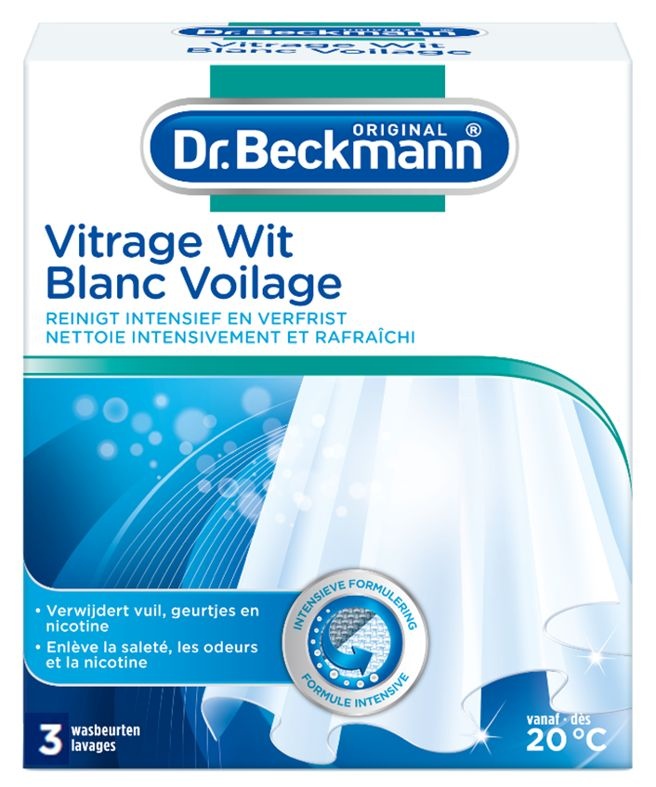 Beckmann Scheibengardine weiß 40 Gramm (3 Stück)