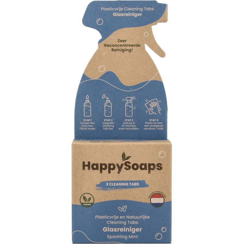 Happysoaps Happysoaps Reinigungstabs Glasreiniger Sparkling Mint (3 Stück)