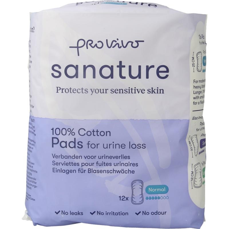Sanature Pro vivo Inkontinenz normale Baumwolle (12 Stück)