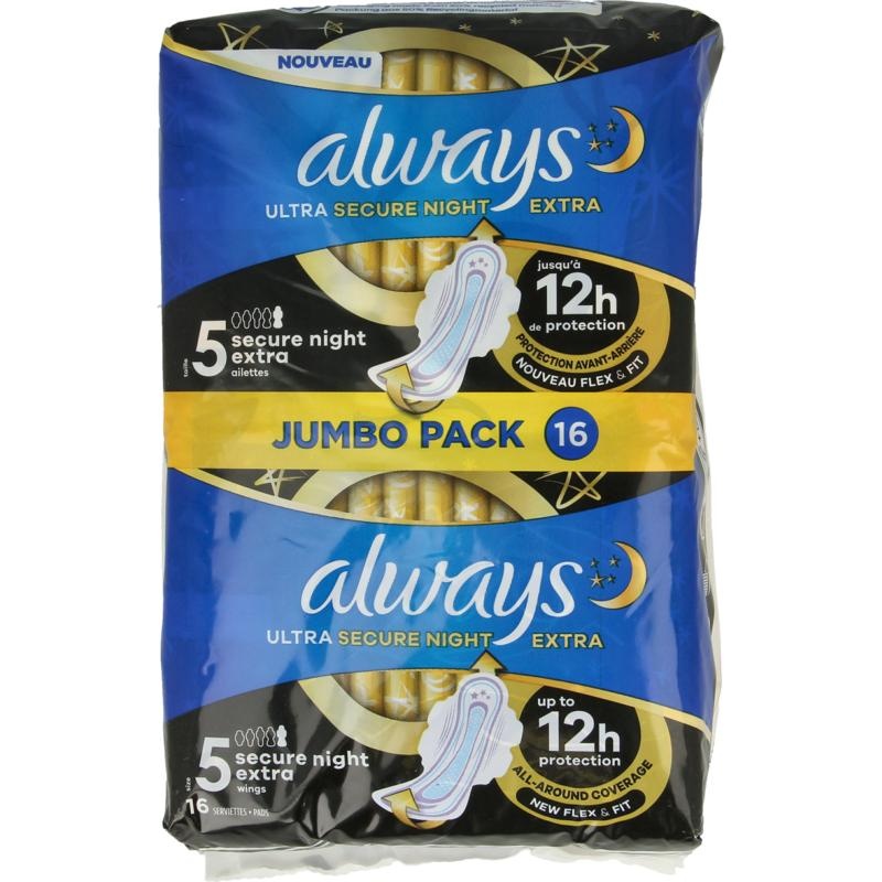 Always Always Damenbinden Ultra Secure Night Extra (16 Stück)