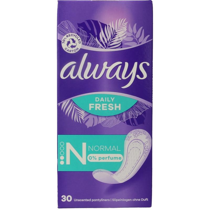 Always Always Slipeinlagen daily fresh normal (30 Stück)