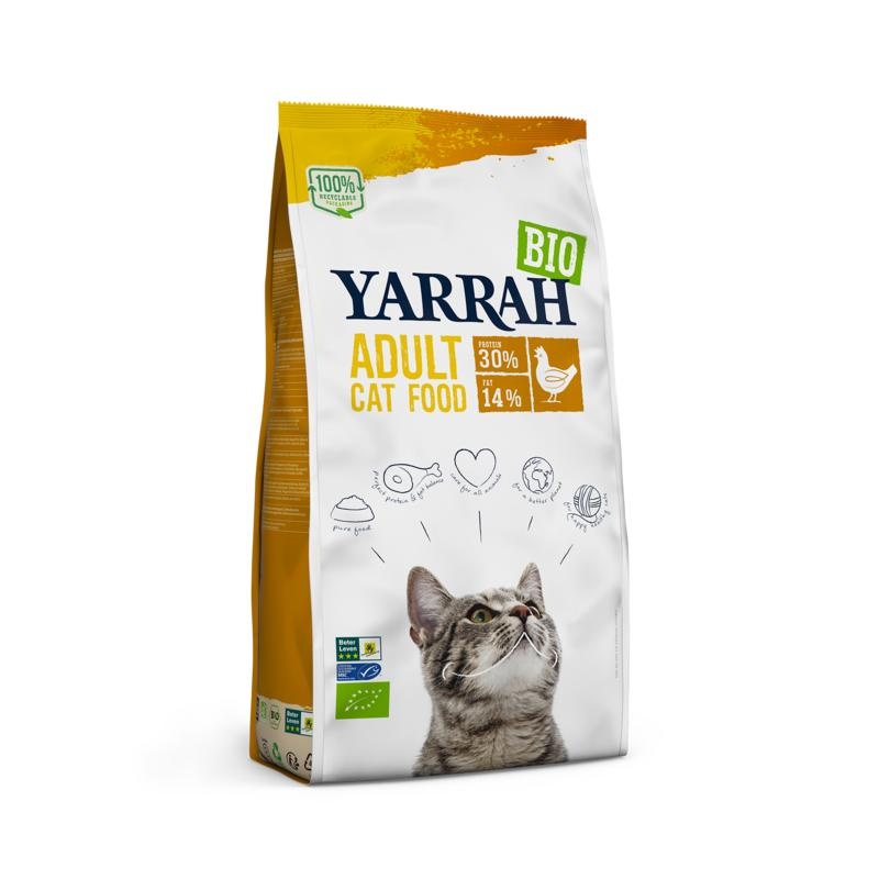 Yarrah Adult Katzenfutter mit Huhn Bio (10 kg)