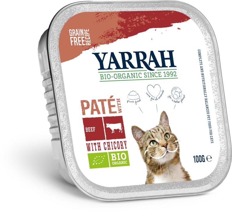 Yarrah Yarrah Katzenfutterpastete mit Bio-Rindfleisch (100 Gramm)