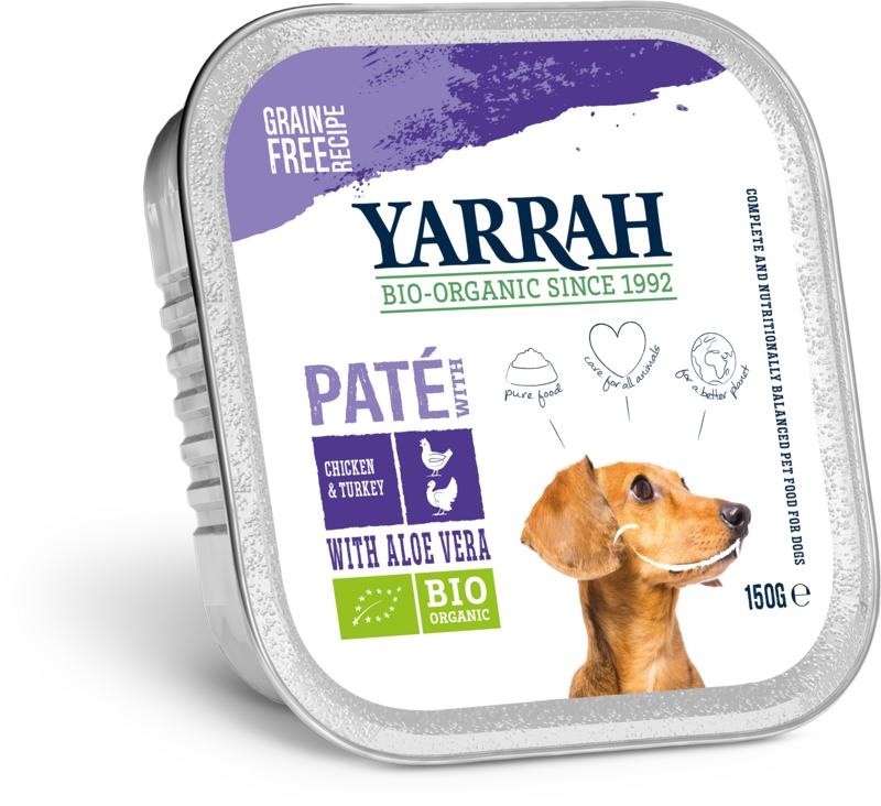 Yarrah Hundefutterpastete mit Huhn und Pute Bio (150 Gramm)