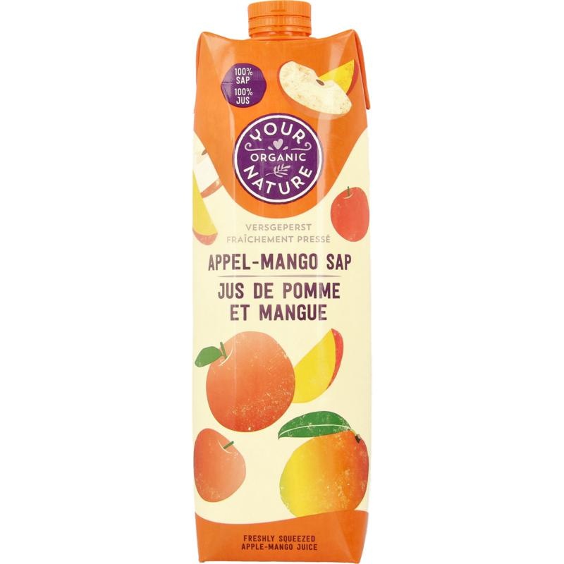 Your Organic Nat Ihr Bio-Nass-Apfel-Mango-Saft Bio (1 Liter)